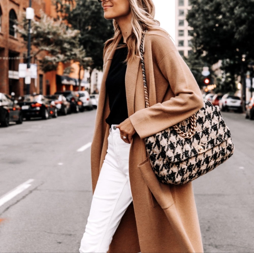 Chanel vibes hounds tooth bag